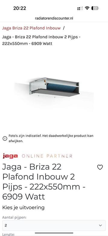 Jaga Briza 22 plafond verwarming 6909 watt nieuw! beschikbaar voor biedingen