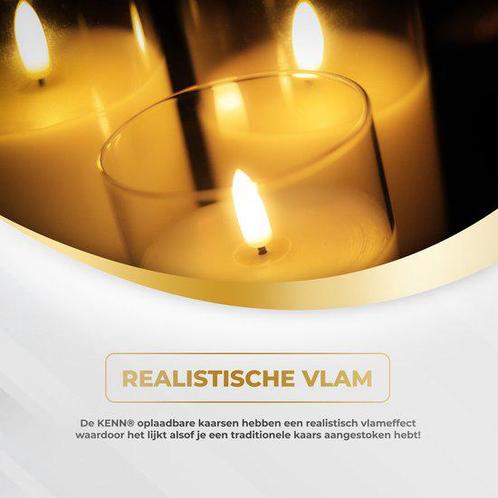 KENN oplaadbare kaarsen in warm witte kleur!, Huis en Inrichting, Woonaccessoires | Kandelaars en Kaarsen, Nieuw, Minder dan 25 cm