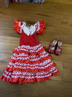 Flamenco jurk carnaval verkleedkleren en schoentjes maat 22, Kinderen en Baby's, Carnavalskleding en Verkleedspullen, Meisje, 104 of kleiner