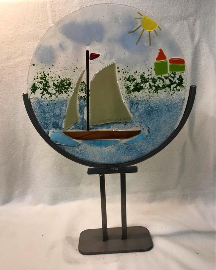 Glasfusing Kunstwerk, Antiek en Kunst, Kunst | Designobjecten, Ophalen