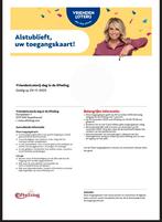 6 toegangskaarten efteling, 29-11-2025, Tickets en Kaartjes, Eén persoon, Overige soorten