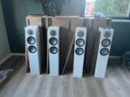 Monitor audio silver 200/C150 (6G) Satin White 5.0, Zo goed als nieuw, 60 tot 120 watt, Front, Rear of Stereo speakers, Ophalen