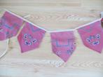 vlaggetjes/roze/bunting/feest/verjaardag/tuinfeest/katoen, Ophalen of Verzenden, Nieuw, Versiering, Verjaardag