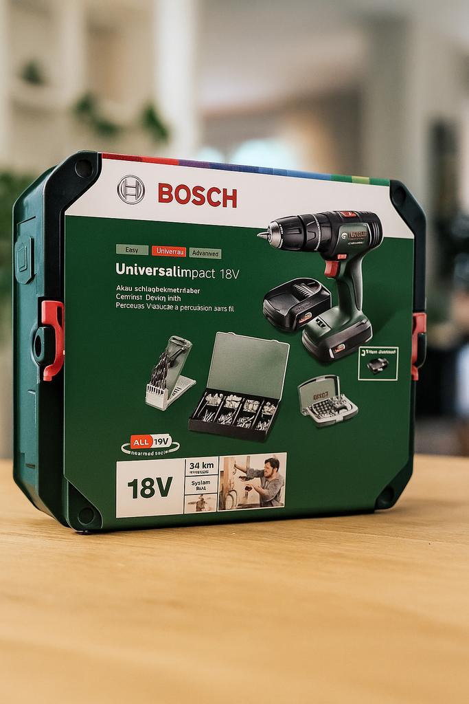 Nieuw: Bosch UniversalImpact 18V Klopboormachine – Compleet, Doe-het-zelf en Verbouw, Gereedschap | Boormachines, Nieuw, Boormachine