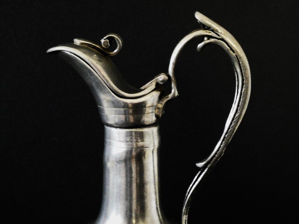 Tinnen Coen Kurz dienblad kristallen karaf glas tinbeslag, Antiek en Kunst, Antiek | Tin, Ophalen of Verzenden
