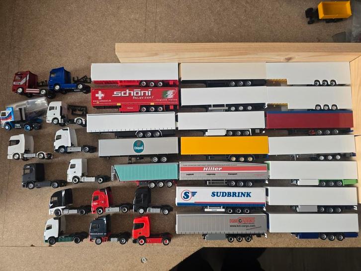 1020 reuze aanbieding div trekker en trailers, Hobby en Vrije tijd, Modelauto's | 1:87, Zo goed als nieuw, Bus of Vrachtwagen