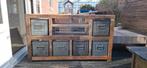 Industrieel TV meubel / dressoir, Ophalen, Gebruikt, Metaal, 150 tot 200 cm