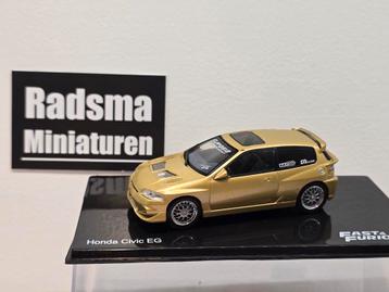 Honda Civic EG - Fast and the furious - 1:43 Ixo beschikbaar voor biedingen