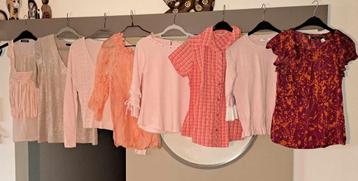 Truitjes en tops, in roze, zalmroze, fushia, ... mt S-M beschikbaar voor biedingen