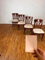 4  Hogenelst Eetkamerstoelen - Bouclé, Antiek, Hout, Gebruikt, Bruin