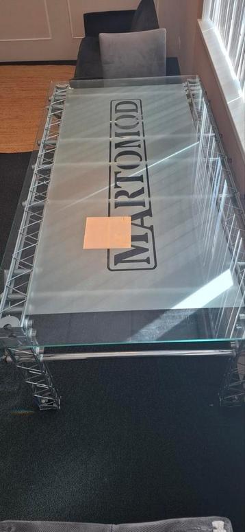Industrieel Glazen Tafel - Gratis Afhalen! beschikbaar voor biedingen
