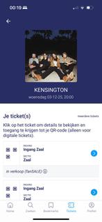 Kensington ticket staanplaats, Tickets en Kaartjes, Concerten | Pop, Eén persoon, December