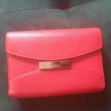 Dior prachtige portemonnee donker rood wijnrood beschikbaar voor biedingen