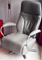 Relaxstoel, kleur: licht leverkleur, Huis en Inrichting, Fauteuils, Ophalen, Gebruikt, Minder dan 75 cm, Metaal