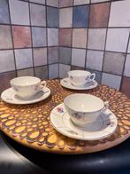 Sarreguemines et Digoin,France,3 vintage kop en schotel, Antiek en Kunst, Antiek | Servies los, Ophalen of Verzenden