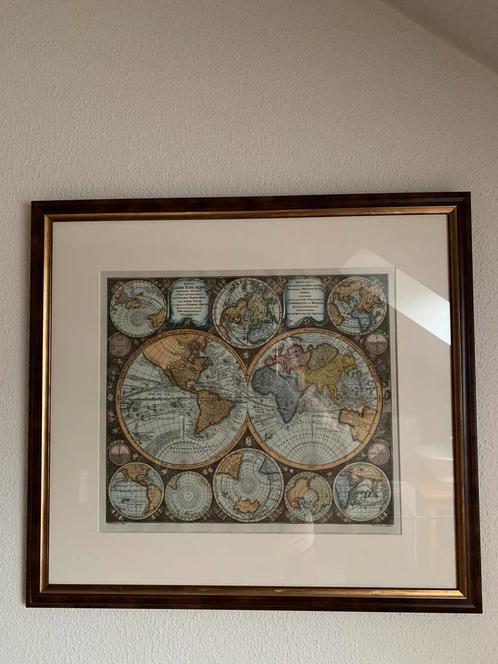 Kaart van de wereld, 1744 georg matthäus seutter, Boeken, Atlassen en Landkaarten, Landkaart, 1800 tot 2000, Ophalen of Verzenden