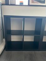 IKEA Kast KALLAX (2x) - Zwart - 4 Vakken 2 stuks, Huis en Inrichting, Ophalen, Met plank(en), Gebruikt, 50 tot 100 cm
