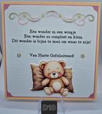 Geborduurde wenskaarten Geboorte, Nieuw, Man of Vrouw, Info@sparklecrafts.nl, Ophalen of Verzenden
