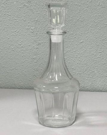 Heldere kristallen karaf met stop / dop, antiek kristal 30cm beschikbaar voor biedingen
