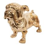 bulldog messing beeld goud 37 cm, Antiek en Kunst, Kunst | Beelden en Houtsnijwerken, Ophalen of Verzenden