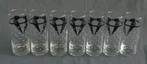 vintage retro SUIT & TIE 7x glas H15xO6cm 25cl set, Huis en Inrichting, Keuken | Servies, Verzenden, Kenduseditemsinfo@gmail.com