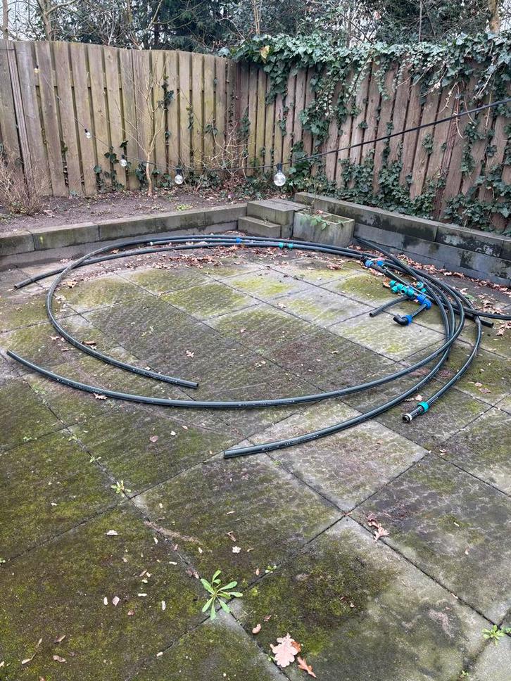 GRATIS - Kiwa Tyleenslang 32mm met koppelingen, Tuin en Terras, Druppelsystemen, Nieuw, Ophalen