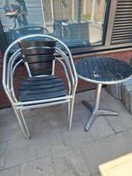 bistrosetje 4 stoelen en klein tuin setje, Ophalen, Gebruikt