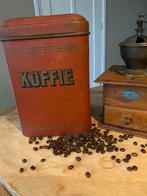 Vintage oud koffieblik, groot 27 cm, Verzamelen, Blikken, Ophalen of Verzenden, Gebruikt, Koffie, Overige merken