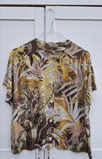 Vintage blouse, maat 40/42 - L/XL - groen - bladeren - 90's, Maat 38/40 (M), ., Ophalen of Verzenden, Vintage