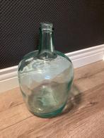 Groene Glazen Vaas - 38 cm hoog gistfles, Ophalen of Verzenden, Minder dan 50 cm, Groen, Glas