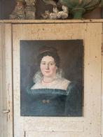 Antiek frans portret van een dame, Ophalen of Verzenden