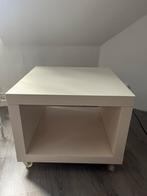 Witte Bijzettafel op Wielen, Ophalen, Kunststof, Gebruikt, Vierkant