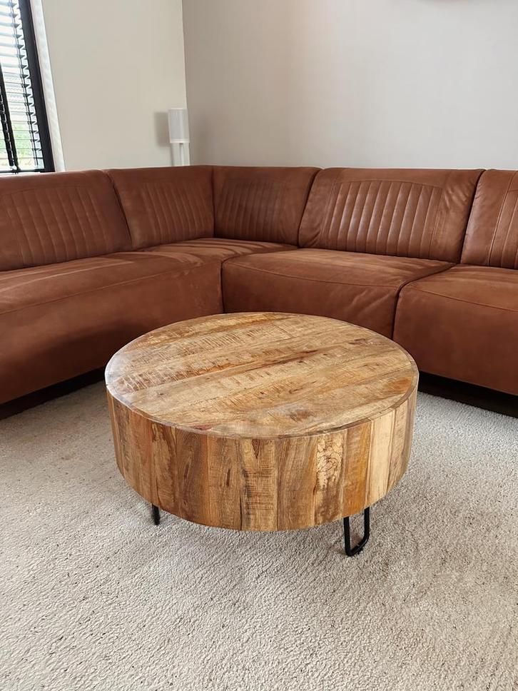 Salontafel Leen Bakker mangohout, Huis en Inrichting, Tafels | Salontafels, Zo goed als nieuw, Minder dan 50 cm, 50 tot 100 cm