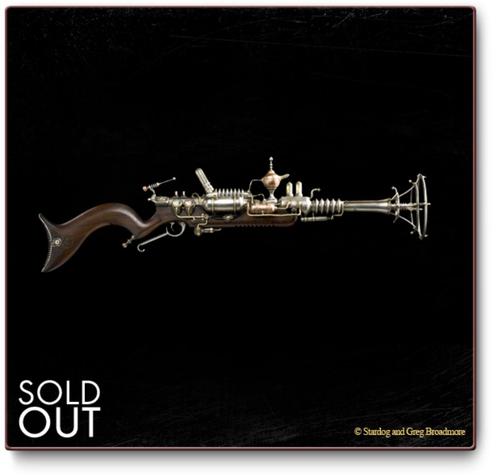Weta Dr. Grordbort steampunk Unnatural Selector ray gun, Verzamelen, Film en Tv, Zo goed als nieuw, Tv, Beeldje, Replica of Model