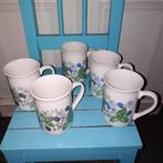 Mooie mokken met bramen print - Churchill England 5 stuks, Huis en Inrichting, Keuken | Servies, Ophalen, Glas of Glazen, Gebruikt