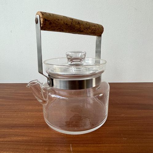 Vintage jaren 70 Boda Nova glazen theepot Zweeds design, Huis en Inrichting, Keuken | Servies, Gebruikt, Overige typen, Overige stijlen