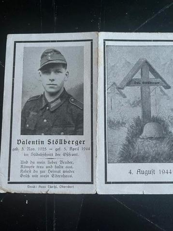WW2 bidprentje duitse militairen Vader/zoon beschikbaar voor biedingen