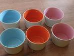 6 kleurrijk Hema porcelaine schaaltjes, Huis en Inrichting, Ophalen of Verzenden, Nieuw, Overige stijlen, Schaal of Schalen