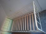 Gratis wit metalen bed 90 x 200, Huis en Inrichting, Gebruikt, 90 cm, Eenpersoons, Wit