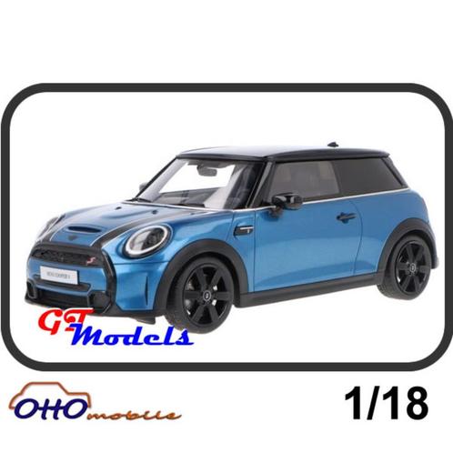 Mini Cooper S  2021 Blauw - Ottomobile OT982 modelauto 1:18, Hobby en Vrije tijd, Modelauto's | 1:18, Nieuw, Auto, OttOMobile