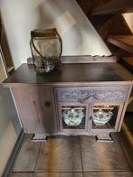 Antiek kastje, blauw/grijs, 50 tot 100 cm, 25 tot 50 cm, Met deur(en), Antiek