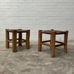 Vintage brutalist krukken oude boomstam kruk stoel, Ophalen, Gebruikt, Hout
