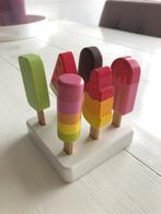 Zes houten speelgoed ijsjes - New Classic Toys, Ophalen of Verzenden, Gebruikt, Hout, Speelkeuken-accessoire