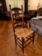 4 Nette Houten Stoelen met Rieten Zitting, Huis en Inrichting, Stoelen, Ophalen, Gebruikt, Bruin, Vier