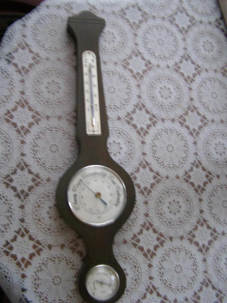 weerstation met barometer, thermometer, hygrometer 54cm, Audio, Tv en Foto, Weerstations en Barometers, Gebruikt, Weerstation
