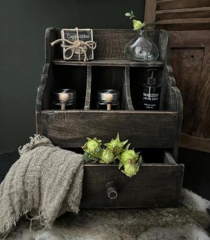 Prachtige houten gruttersbak, landelijk en decoratief, Huis en Inrichting, Keuken | Keukenbenodigdheden, Nieuw, Ophalen of Verzenden