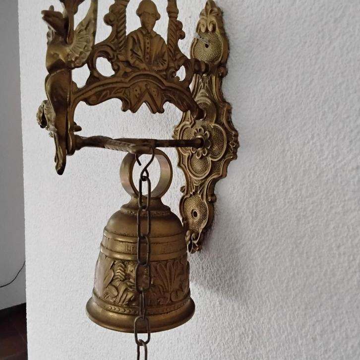 Antieke koper messing kloosterbel, Antiek en Kunst, Antiek | Koper en Brons, Ophalen of Verzenden