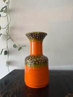 Vintage Oranje Vaas - West Germany Jasba N6021022, Huis en Inrichting, Woonaccessoires | Vazen, Gebruikt, Aardewerk of Porselein