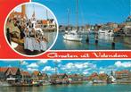 Ansichtkaart	Volendam	3-luik	Haven	Klederdracht, Verzenden, 1980 tot heden, Gelopen, Noord-Holland