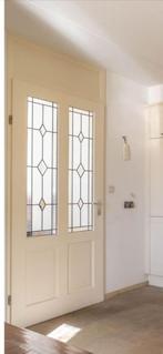 Opdek deuren glas in lood, Doe-het-zelf en Verbouw, Deuren en Horren, 80 tot 100 cm, Gebruikt, Glas, Ophalen